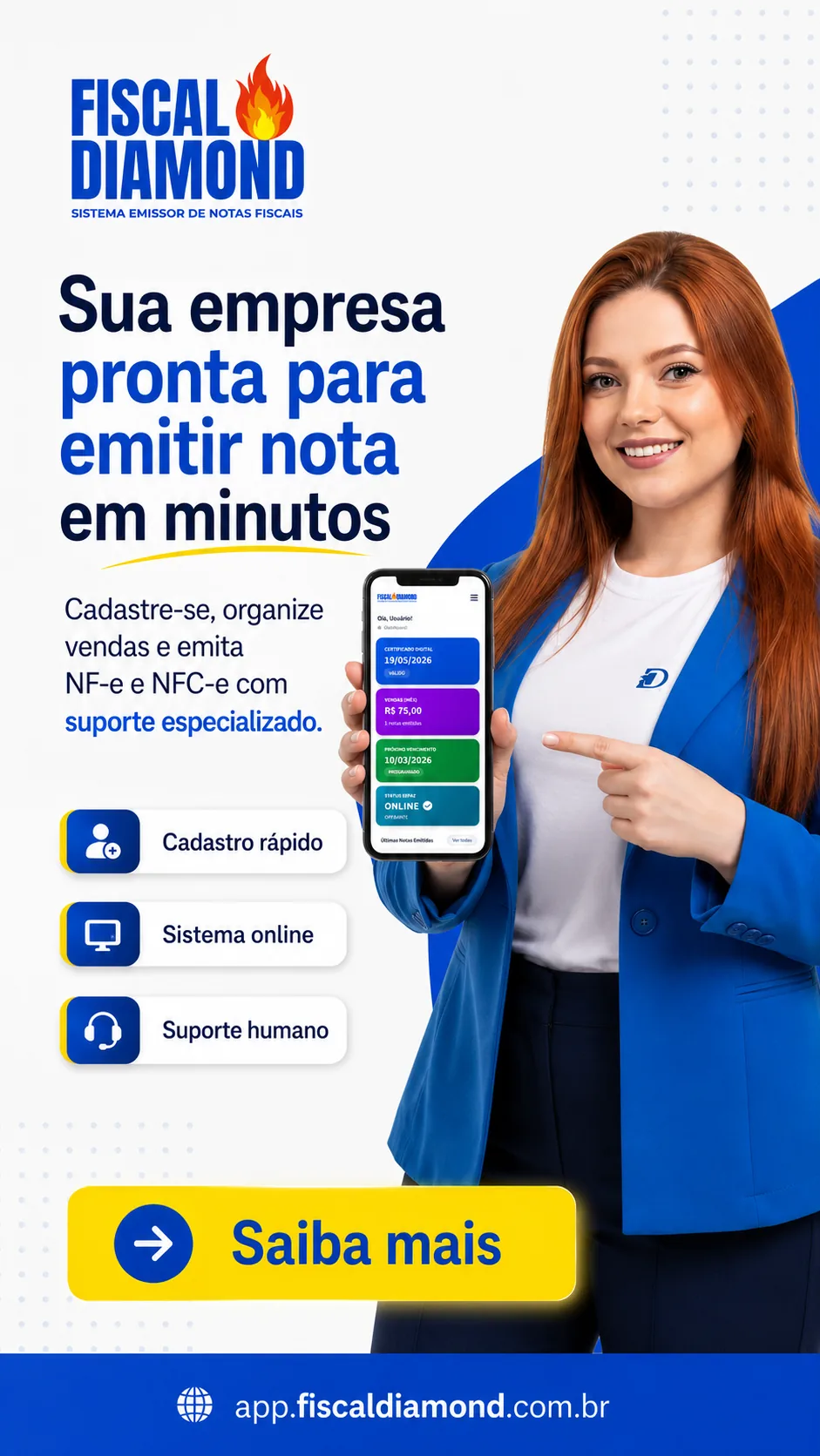 Fiscal Diamond cadastro rápido e sistema online