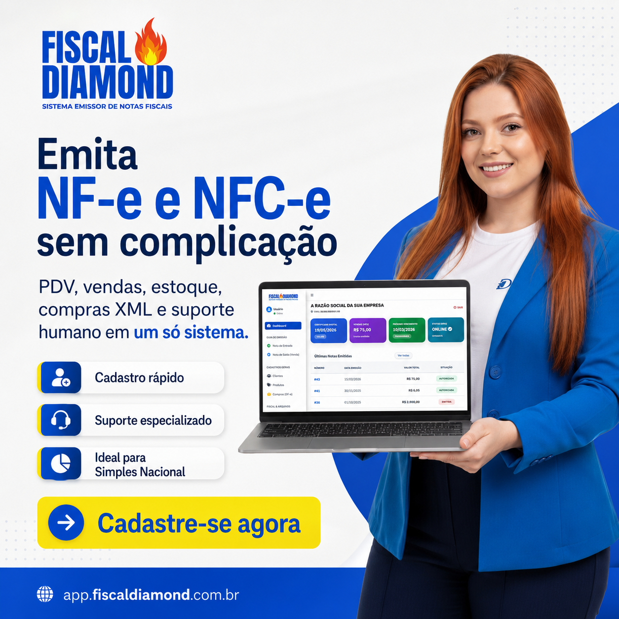 Fiscal Diamond emissão de NF-e e NFC-e